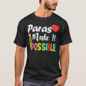 T-shirt Paras Make It Possible Apple And Pencil Back To Sc (Devant)