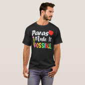 T-shirt Paras Make It Possible Apple And Pencil Back To Sc (Devant entier)