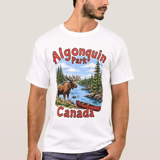 T-shirt Parc Algonquin Canada Paysage de l'orignal (Devant)