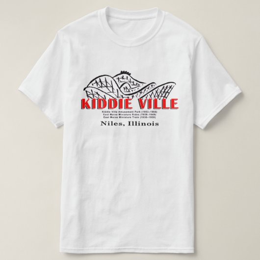 T-shirt Parc d'attractions Kiddieville, Niles, Illinois (Design devant)