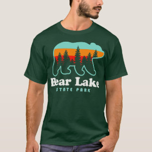 T-shirt Parc d'état de Bear Lake Utah Bear Retro Sunset