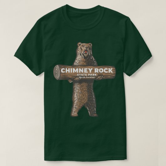 T-shirt Parc d'état de Chimney Rock North Carolina Bear Va (Design devant)