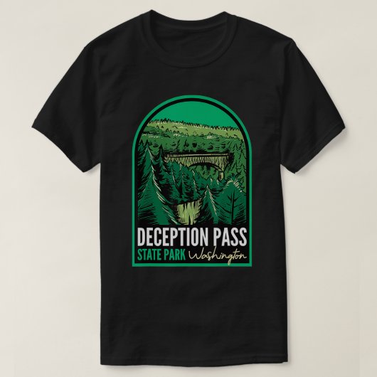 T-shirt Parc d'état de Deception Pass Washington (Design devant)