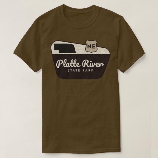 T-shirt Parc d'état de Platte River Nebraska Affiche de bi (Design devant)