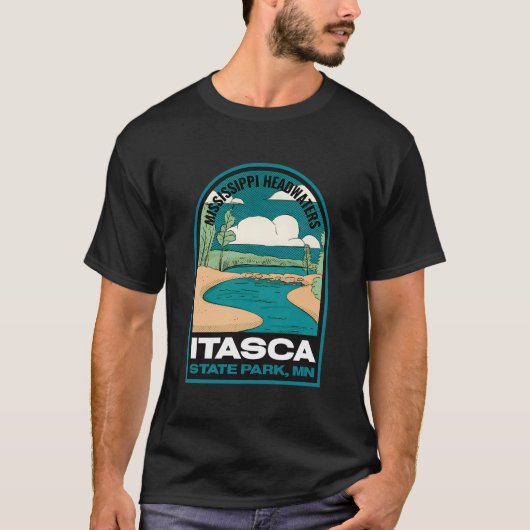 T-shirt Parc d'Etat Itasca Minnesota Vintage (Devant)