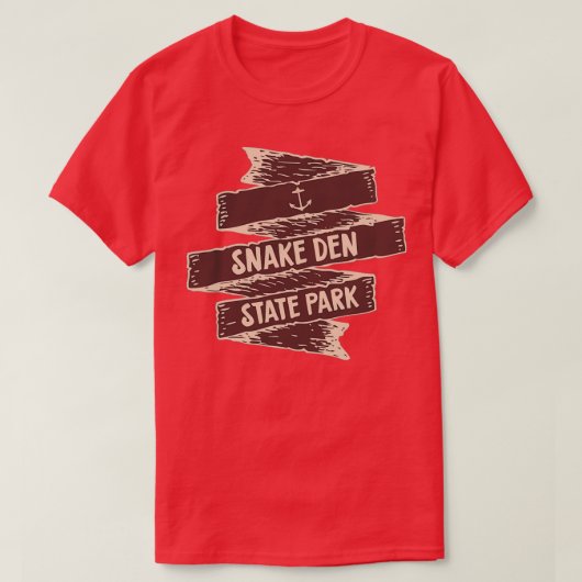 T-shirt Parc d'état Snake Den Parc d'état Rhode Island Sta (Design devant)
