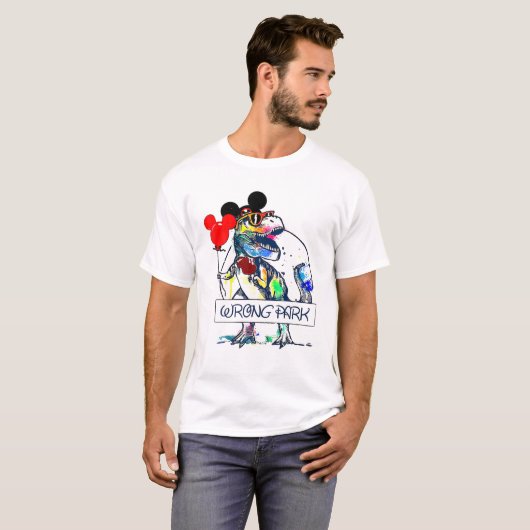T-shirt Parc Dinosaur Tyrannosaurus incorrect (Devant entier)