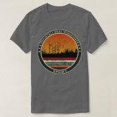T-shirt Parc éolien d'énergie renouvelable dans la forêt a (Design devant)