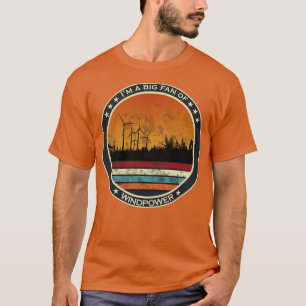 T-shirt parc éolien d'énergie renouvelable dans la forêt a