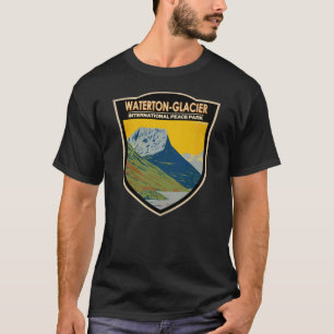 T-shirt Parc international de la paix Waterton-Glacier Vin