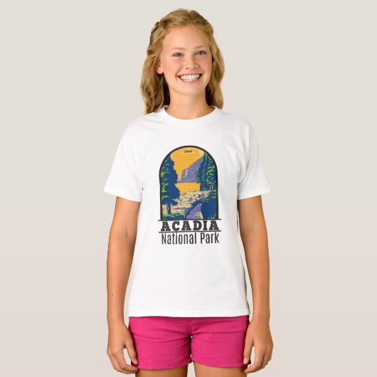 T-shirt Parc national Acadia Bar Harbour Ocean Path (Devant entier)