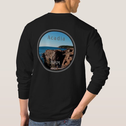 T-shirt Parc national Acadia Grey Thunder Hole Maine (Dos)