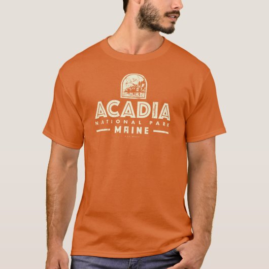 T-shirt Parc national Acadia Tan (Devant)