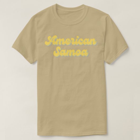 T-shirt parc national américain samoa miel jaune funky re (Design devant)