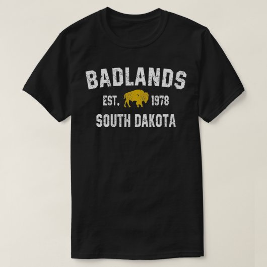 T-shirt Parc national Badlands South Dakota Randonnées Dis (Design devant)
