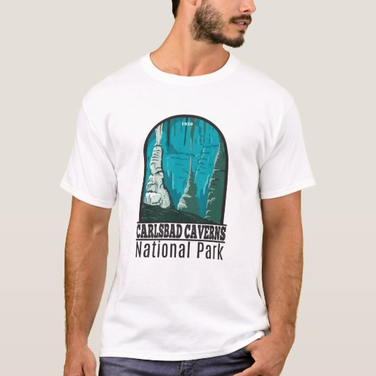 T-shirt Parc national Carlsbad Caverns Vintage (Devant)