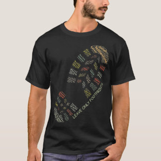 T-shirt Parc national Chaussure Boot Print Leave Only