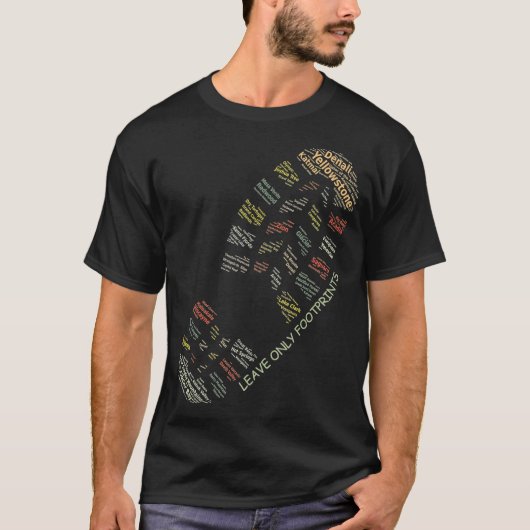 T-shirt Parc national Chaussure Boot Print Leave Only (Devant)