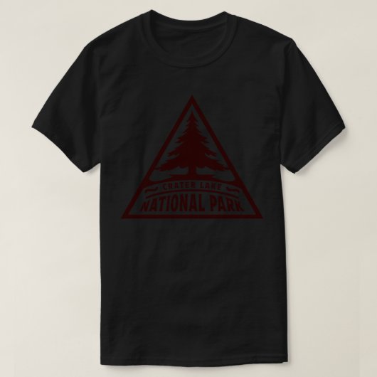 T-shirt Parc national Crater Lake Triangle Brown (Design devant)