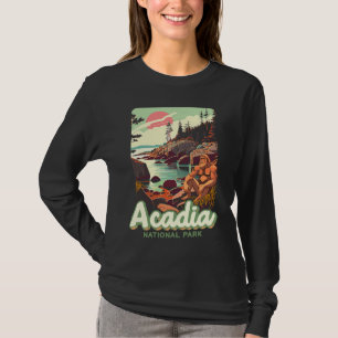 T-shirt Parc national d'Acadia Sasquatch WPA Classique Mai