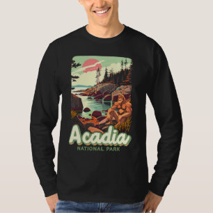 T-shirt Parc national d'Acadia Sasquatch WPA Classique Mai