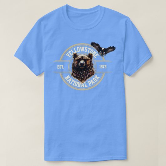 T-shirt Parc national de Bear Yellowstone Eagle (Design devant)