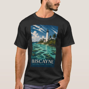 T-shirt Parc national de Biscayne Floride gravure sur bois