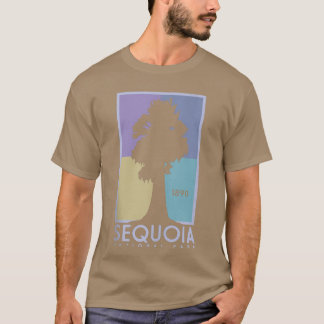 T-shirt Parc national de Californie Sequoia Poster vintage