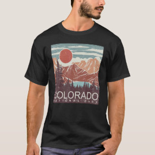 T-shirt Parc national de Colorado Rétro Montagnes Nature H