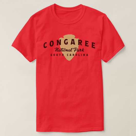 T-shirt Parc national de Congaree Texte Arché Brown (Design devant)