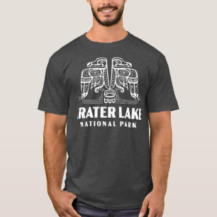 T-shirt Parc national de Crater Lake Rétro Bird Wordmark W