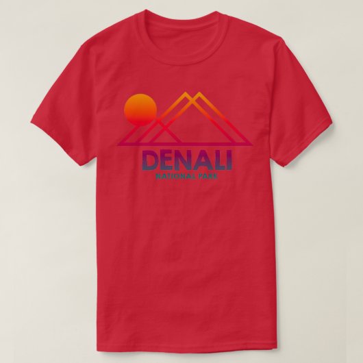 T-shirt Parc national de Denali Alaska Souvenirs Mtn AK Gr (Design devant)