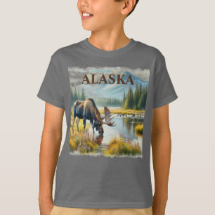 T-shirt Parc national de Denali Élan / Alaska