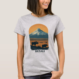 T-shirt Parc national de Denali Vintage Retro