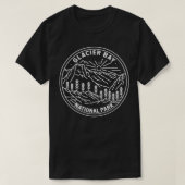 T-shirt Parc national de Glacier Bay Alaska Monoline 1 (Design devant)