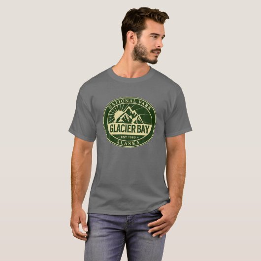T-shirt Parc national de Glacier Bay Alaska Randonnée en p (Devant entier)