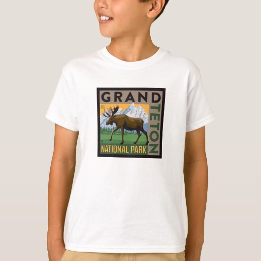T-shirt Parc national de Grand Teton Moose (Devant)