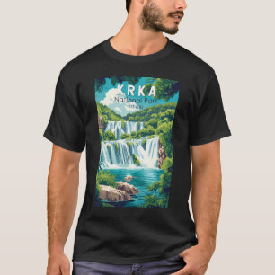 T-shirt Parc national de Krka Croatie Travel Art Vintage