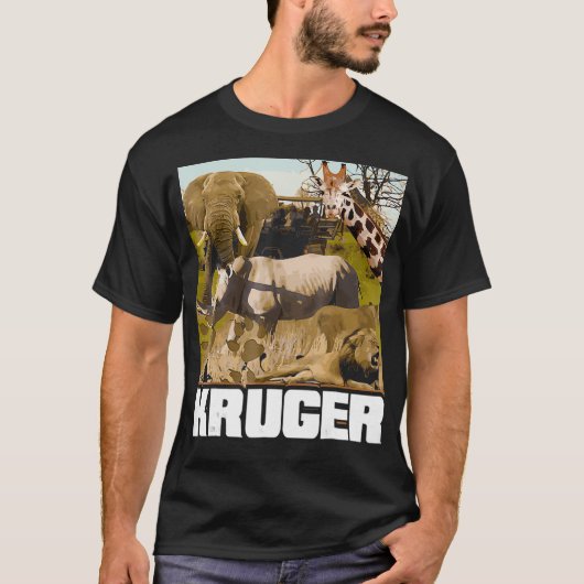 T-shirt Parc national de Kruger - Exotic Wildlife Safari T (Devant)