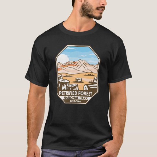 T-shirt Parc national de la Forêt Petrifiée Rétro minime (Devant)