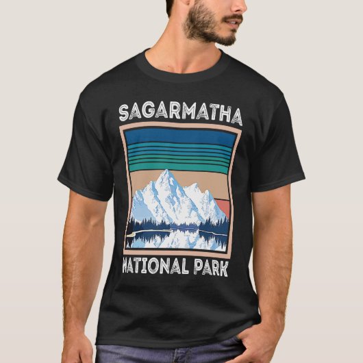 T-shirt Parc national de la neige Sagarmatha Everest Tibet (Devant)