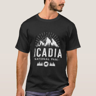 T-shirt Parc national de l'Acadie Maine - Randonnée rétro