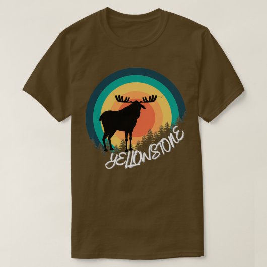 T-shirt parc national de l'orignal Yellowstone (Design devant)