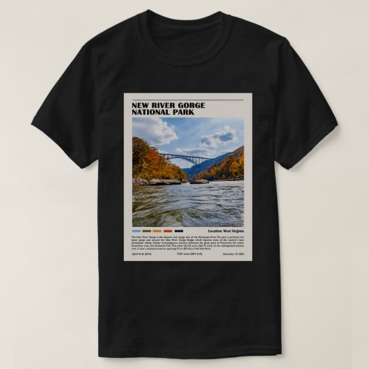 T-shirt Parc national de River Gorge (Design devant)