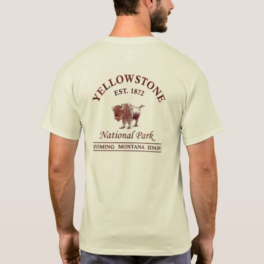 T-shirt Parc national de Yellowstone (Dos)