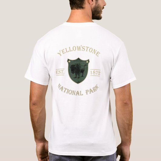 T-shirt Parc national de Yellowstone (Dos)