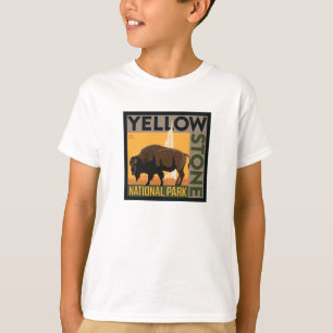 T-shirt Parc national de Yellowstone Buffalo