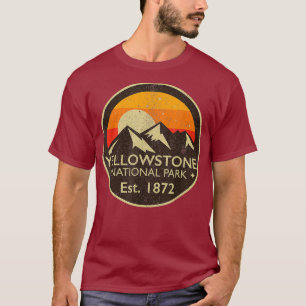 T-shirt Parc national de Yellowstone Camping Vintage Rétro