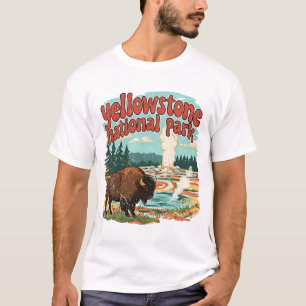 T-shirt Parc national de Yellowstone Geyser Source chaude