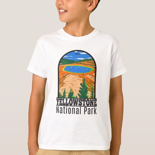 T-shirt Parc national de Yellowstone Grand Prismatic Sprin (Devant)